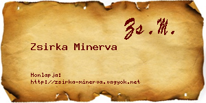 Zsirka Minerva névjegykártya